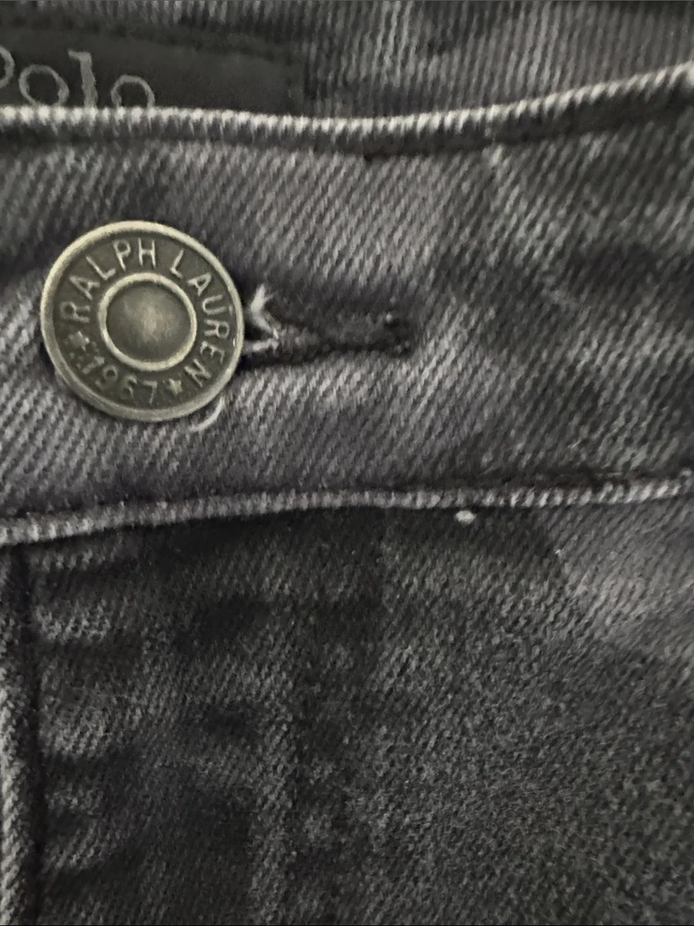 Polo rewash black and gray denim